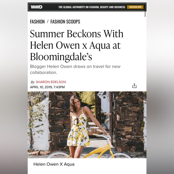 NWT Helen Owen x Aqua for Bloomingdales Floral Smocked Skirt, Size Large - Picture 12 of 14